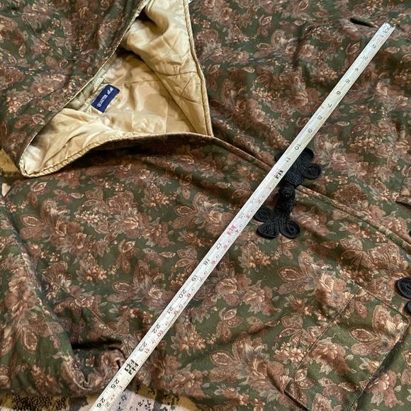 Vintage Toggle Button Jacket Brown Floral Womens XL - Picture 6 of 8